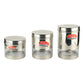 Modern See Through St. Steel Container Set Of 2