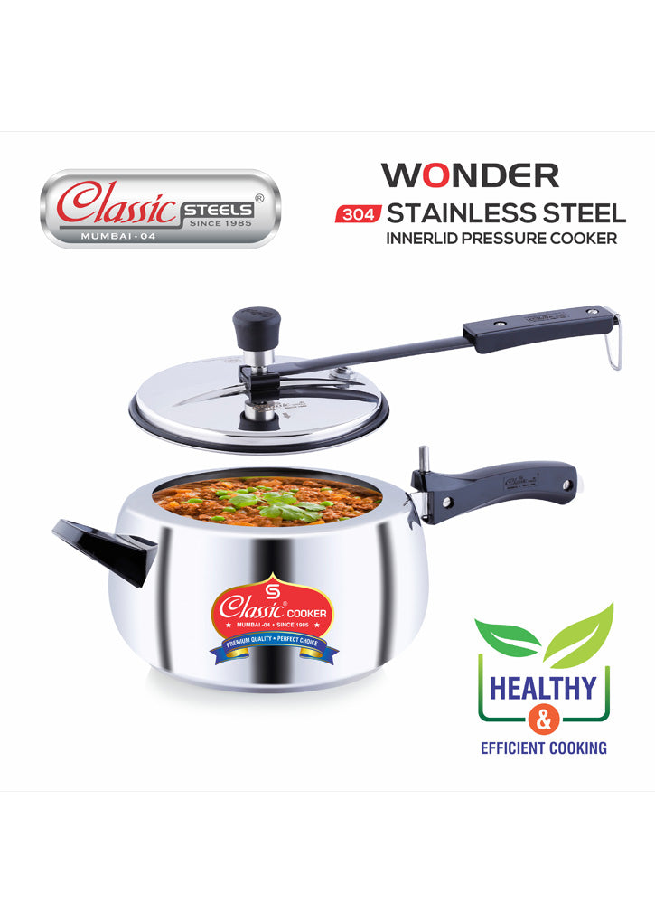 304 St Steel Wonder Induction Base Inner Lid Cooker