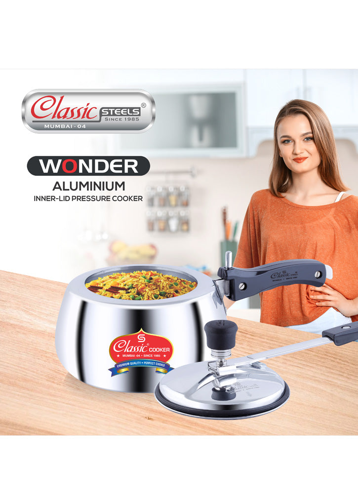 Wonder Aluminium Induction Base Inner Lid Cooker