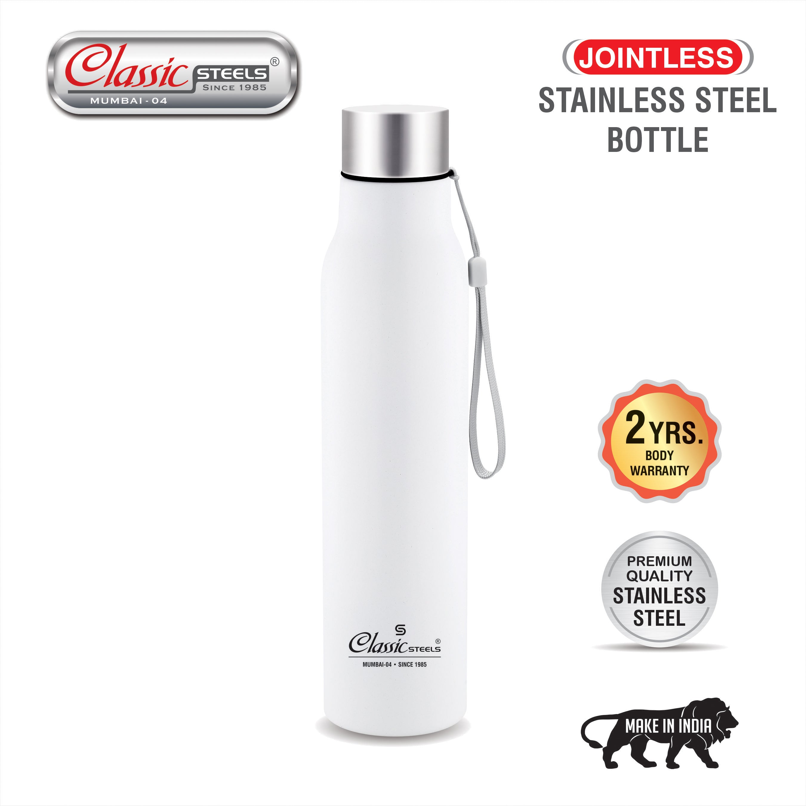 EASY JINNIE (JOINTLESS) SINGLE WALL STAINLESS STEEL BOTTLE