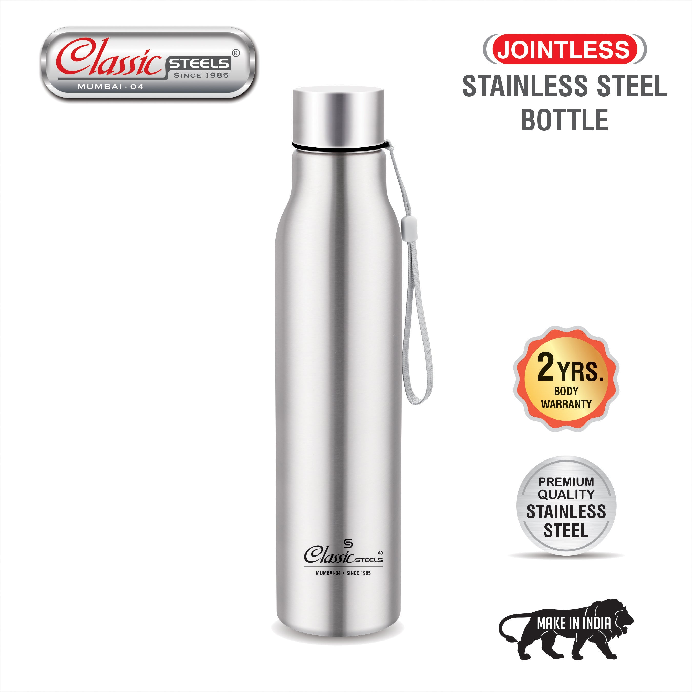 EASY JINNIE (JOINTLESS) SINGLE WALL STAINLESS STEEL BOTTLE