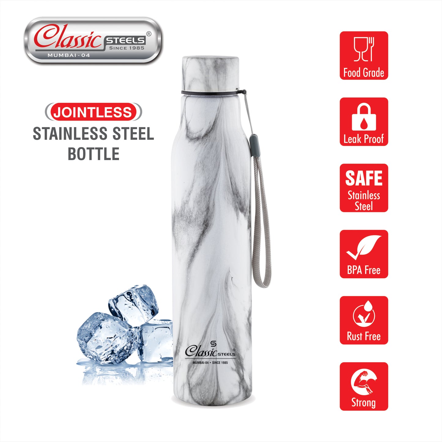 EASY JINNIE (JOINTLESS) SINGLE WALL STAINLESS STEEL BOTTLE