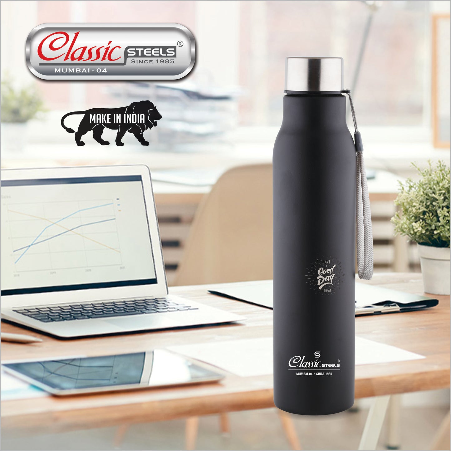 EASY JINNIE (JOINTLESS) SINGLE WALL STAINLESS STEEL BOTTLE