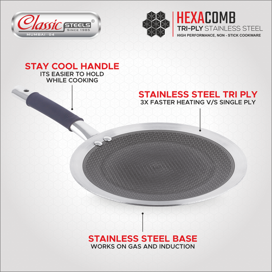 Classic Hexa Comb Triply Roti Tawa