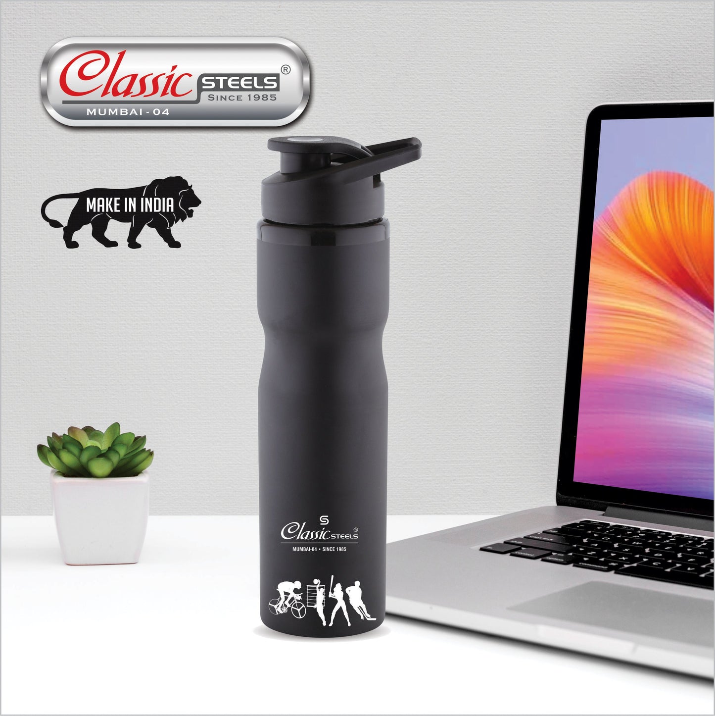 Cool Sports Single Wall Stainless Steel Water Bottle