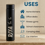 Personalized Stainless Steel Water Bottle  Customizable Super Slim Single Wall Design