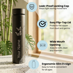 Personalized Stainless Steel Water Bottle  Customizable Super Slim Single Wall Design