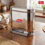 Titan Oval Stainless Steel  Kitchen Storage Canisters with Transparent Window
