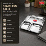 3-in-1 Square Pav Bhaji Plate