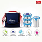 Stainless-Steel Lunch Box Set 4 with Bag Stainless-Steel Leak-Proof Containers  Full Meal Boxes