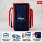 Classic Steels Lock It Stainless Steel Lunch Box Detachable Four Side Locking for Easy Opening 3 Containers Lunch Box, Blue