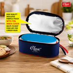 Carry Fresh Stainless Steel Lunch Box  3pc Set Chapati Dabba Tiffin for Office, School & College with Food Grade Steel Leakproof & Dishwasher Safe, Blue