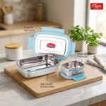 Satinless Steel Rectangle Lunch Box Leak Proof Air Tight Lunch Box