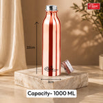 Stainless Steel Insulated Bottle 24 Hours Hot or Cold Vacuum Flask Thermosteel Bottle  Copper