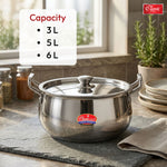 Triply Stainless Steel Handi with Lid