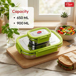 Satinless Steel Rectangle Lunch Box Leak Proof Air Tight Lunch Box