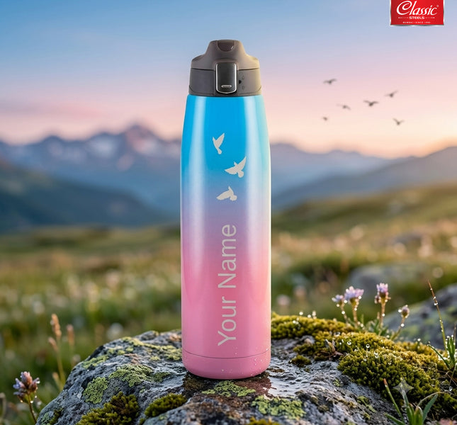 Personalized Vacuum Insulated Stainless Steel Water Bottle, Double Wall 304 Stainless Steel,