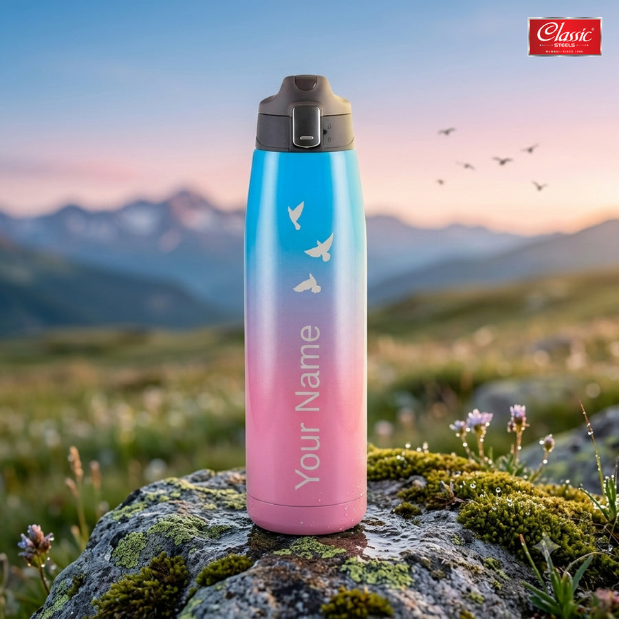 Personalized Vacuum Insulated Stainless Steel Water Bottle, Double Wall 304 Stainless Steel,
