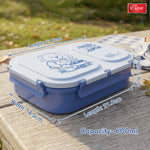 Bento Duo Lunch Box for Kids  2 Compartments Stainless Steel Insulated Tiffin Box  Leak-Proof Silicone Seal