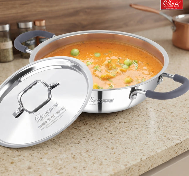 Hexa Comb Triply Kadai with Steel Lid