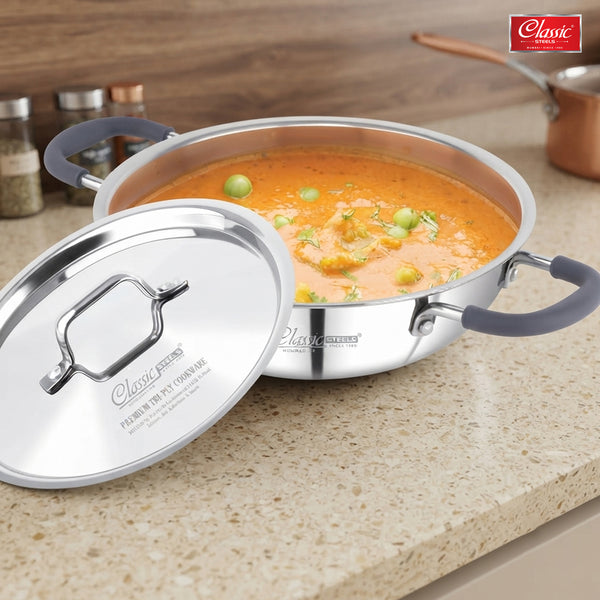 Hexa Comb Triply Kadai with Steel Lid