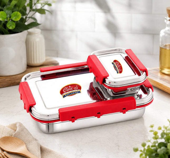 Stellar Lunch Box Stainless Steel Lunch Box, Airtight, Stackable, BPA Free, with Small Container,