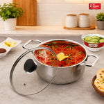 Triply Stainless Steel Saucepot with Glass Lid