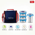Stainless-Steel Lunch Box Set 4 with Bag Stainless-Steel Leak-Proof Containers  Full Meal Boxes