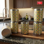 Stainless Steel - Multipurpose Tara Mandala Designer Glass Set for Home & Office