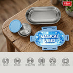 Premium Stainless Steel Kids Lunch Box for Kids  Leak-Proof Box with Silicone Seal  BPA-Free & Food Grade, Blue