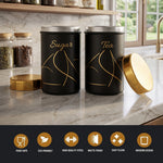 Premium Long Tea & Sugar Canister Set