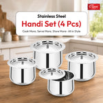 Stainless Steel Handi Set (4 Pcs)