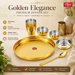 Buffet Gold Hammered Stainless Steel Dinner Set
