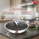 Hexa Comb Triply Frypan with Glass Lid