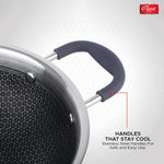 Hexa Comb Triply Kadai with Steel Lid