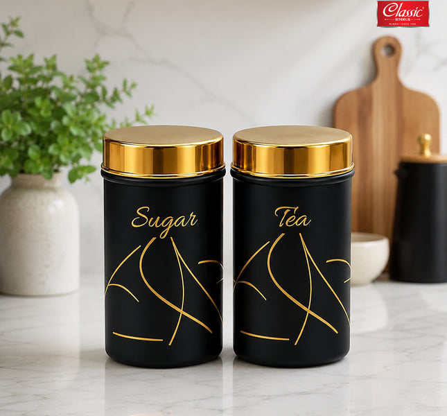 Premium Long Tea & Sugar Canister Set