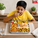 Stainless Steel 5-in-1 Rectangular Bhojan Thali