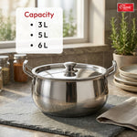 Triply Stainless Steel Handi with Lid