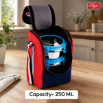 Classic Steels Lock It Stainless Steel Lunch Box Detachable Four Side Locking for Easy Opening 3 Containers Lunch Box, Blue