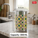 Stainless Steel - Multipurpose Tara Mandala Designer Glass Set for Home & Office