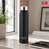 Single Wall Stainless Steel Jointless Bottle - Premium Leak Proof Water Bottle Dual Tone Black Color Pack of 1