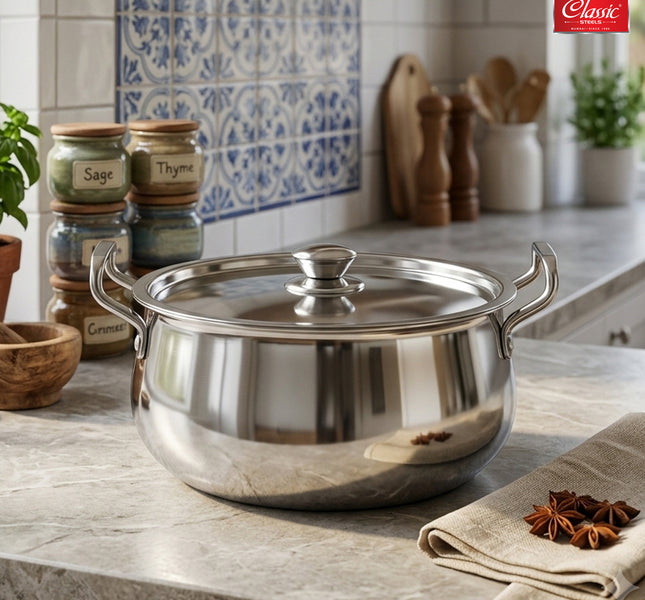 Triply Stainless Steel Handi with Lid