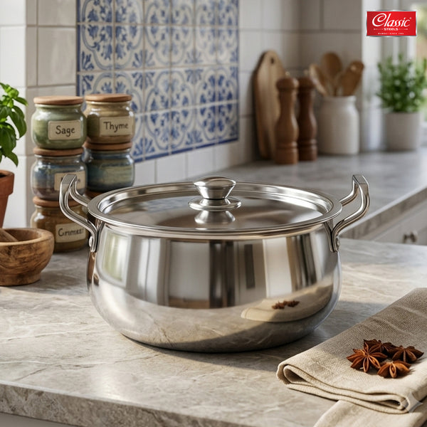 Triply Stainless Steel Handi with Lid