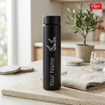 Personalized Stainless Steel Water Bottle  Customizable Super Slim Single Wall Design