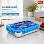 3D Effect Stainless Steel Lunch Box for Kids Leak-Proof, BPA-Free, Food Grade School Tiffin with Inner Veg Box