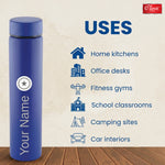 Personalized Stainless Steel Water Bottle  Customizable Super Slim Single Wall Design