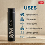 Personalized Stainless Steel Water Bottle  Customizable Super Slim Single Wall Design