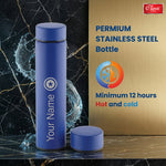 Personalized Stainless Steel Water Bottle  Customizable Super Slim Single Wall Design
