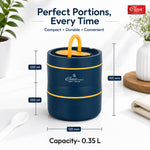 Sattvic Insulated Stainless Steel Lunch Box 2 Containers Each & 1 Container 1 Spoon Microwave Safe  Leak Proof Hot Lunch Box