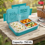 Insulated 3-Compartment Stainless Steel Lunch Box for Kids & Adults